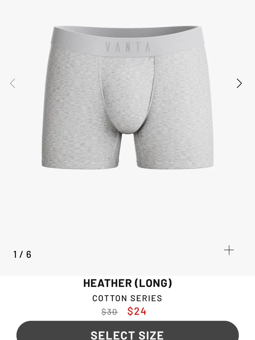 7 pairs L - vanta boxer briefs